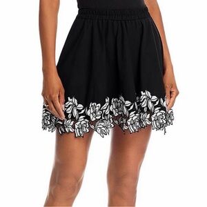 Elegant cotton Black Floral Women's Skirt
